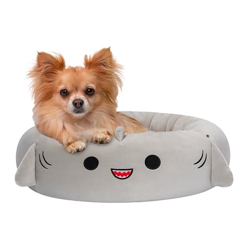 Image of Squishmallows Official 20-Inch Gordon Shark Pet Bed - Small Ultrasoft Official Plush Pet Bed