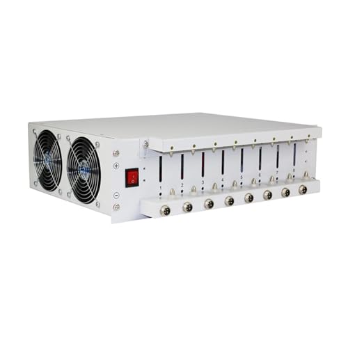 バッテリー容量検出器、 EBC-X 8 チャンネル リチウム電池容量テスター 充放電 10A サイクル エージング テスト(Without holder-01)