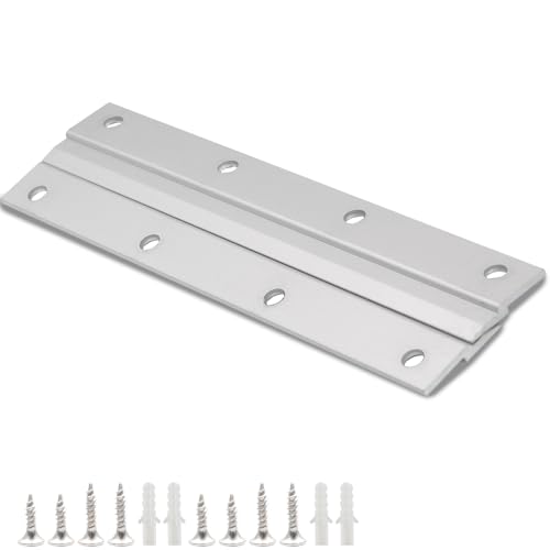Image of Murtenze 6 Inch French Cleat Picture Hanger Z Hanger, Aluminum Interlocking Wall Mounting Bracket Hardware Kit Z Clips for Hanging Wall Painting, Picture, Whiteboard, Headboard, Artwork (2 Pairs)