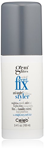 Celeb Luxury Gem Lites Secret Fix Hair Styler, Hi-Gloss Shine Leave-In Spray Conditioner, 3.4 Ounce