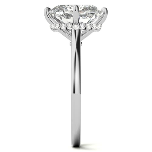 1-5ct Elongated cushion Cut Moissanite Hidden Halo Womens Engagement Ring in 925 Sterling Silver & 10K 14K 18K Solid Gold Valentine & Proposal Gift For Her3