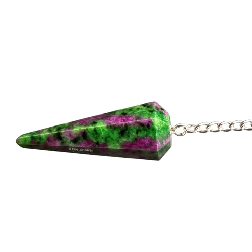 Image of Ruby Zoisite Pendulum Dowsing Tool - Natural Crystal Pendulum for Spiritual Guidance - Premium Dowser Pendulum for Accurate Divination and Energy Healing - Perfect for Energy Healing
