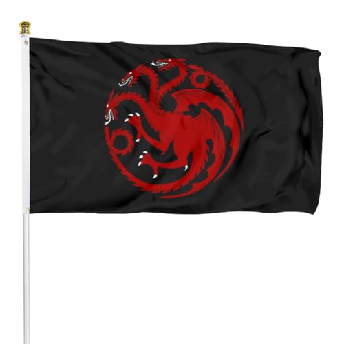 Fyon Large Flag Targaryen Flag 3X5Ft