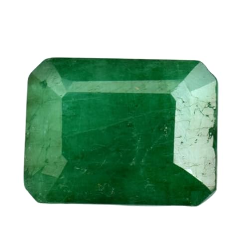 Émeraude naturelle rectangulaire 13,73 mm pour fabrication de bijoux et pendentif DIY