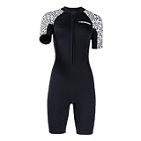 Matière : Néoprène ICDKOYK Combinaison Shorty Thermique 3 mm pour la Chasse sous-Marine, la Natation et la plongée en apnée, Taille M Homme, Noir, Femme XS