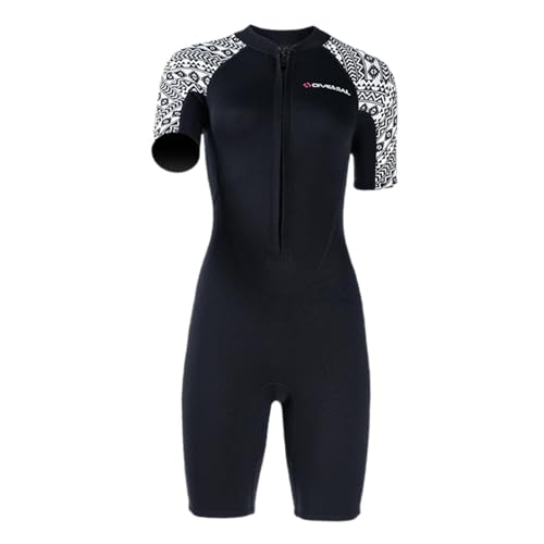 Traje de neopreno corto 3 mm contra el frío con cremallera frontal de buceo