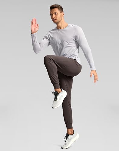Image of Pudolla Men's Lightweight Jogger with Pockets 4-Way Stretch Sweatpants Workout Runing Athletic Track Pants