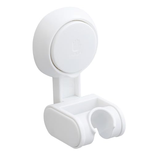 Image of TAILI Shower Head Holder Suction Cup, Handheld Shower Head Bracket, Height Angle Adjustable,Bathroom Showerhead Holder No Drilling Removable Waterproof, White