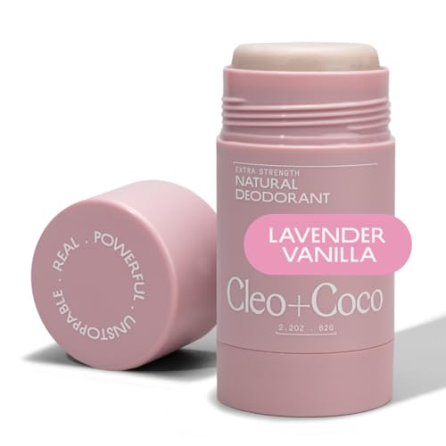 Cleo+Coco Extra Strength Deodorant Balm, Lavender Vanilla (2.2 oz),...