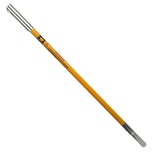 Notch 35186 Fiberglass Pole Extension with Male/Female Ferrules, 6', Yellow