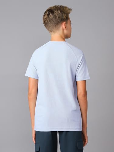 Image of TECHNOSPORT Boys Round Neck Slim Fit Sports T Shirt MATPIQ UPF50+ Polyester Raglan Sleeve Tshirt for Boys School Outdoor Play Sports Casual Slip On