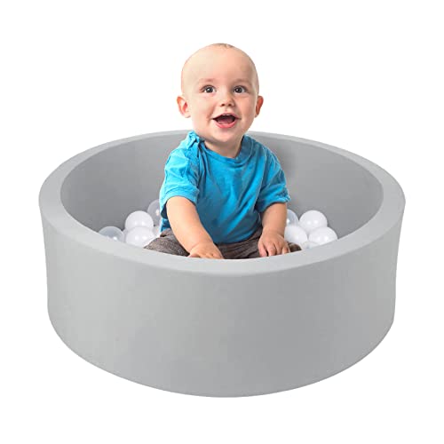 Image of WINTECY 27.5inch Small Memory Foam Ball Pit, Kids Soft Ball Pool for Toddlers Round Ball Pit, Ideal Gift Play Toy (Balls are NOT Included)
