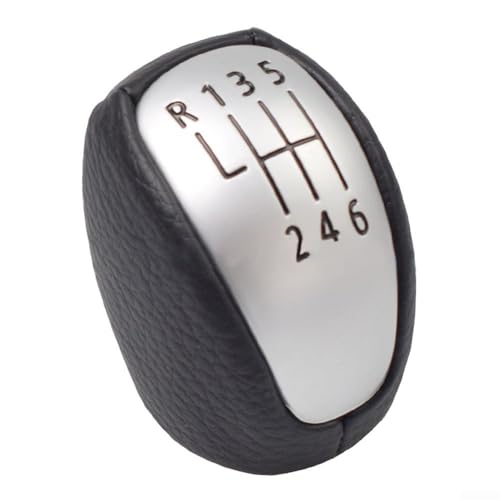 Whychstore Palanca de cambios con estilo para LAGUNA 3 III Coupé de cuero, transmisión manual de 6 velocidades