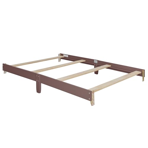 Image of Dream On Me Universal Crib to Full Size Bed Conversion Kit, Solid Wood Bed Rails for Select Convertible Cribs, Strong & Stable Support, Baltic Amber
