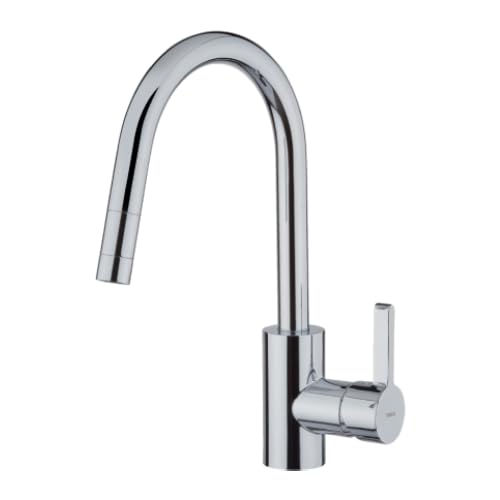 TEKA Grifo de Cocina Monomando, Caño Giratorio con Ducha Extraíble de 1 Posición, Cartucho de Discos Cerámicos, Latiguillos Flexibles 3/8”, Aireador Anticalcáreo, Modelo MTP 938
