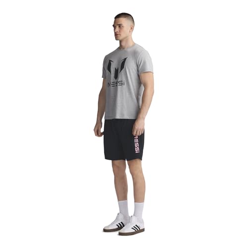 Image of Messi Men's Wingstar Logo Tee, Lifestyle Short Sleeve T-Shirt, Standard Fit with Graphic