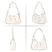 Women Fashion Pleated Purse Underarm Small Tote Cloud Shape Clutch Handbag Chain Hobo Crossbody Satchel(Beige)