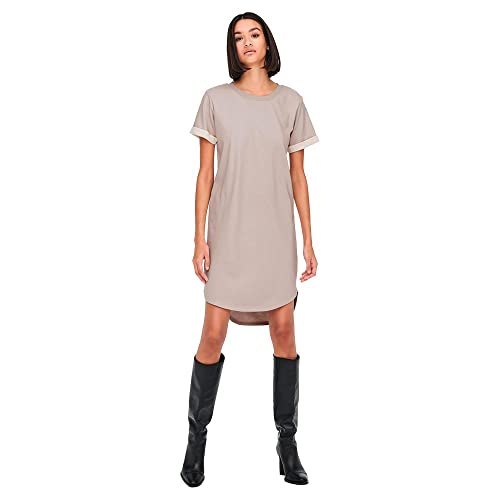 JDY Damen JDYivy S/S Dress Jrs Noos Lässiges Kleid, Chateau Gray, L