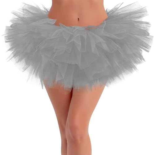 Grey Tutu Women Silver Tutu Women Tulle Tutus for Womens Tulle Skirt Gray Skirt Womens Tutus Fairy Skirts Witches Skirts