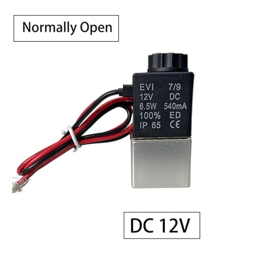 Électrovanne normalement ouverte DC 12V 1/8 NPT pour air
