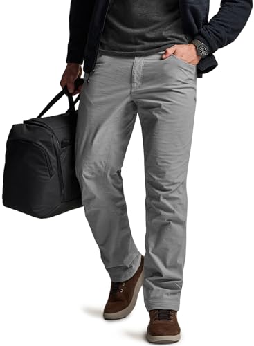 Image of CQR Men's Winter Fleece Lined Pants, Water-Resistant Outdoor Stretch Work Pants, Windproof Casual Pants with Pockets