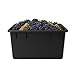 PALUPLUS Contenitore Rettangolare Nero da 250 Litri, Misura 94x63x57 cm, Mastellone Impilabile in Plastica, adatto per Stoccaggio, Fioriera, Vasca per pesci e tartarughe -006F -8,5 immagine