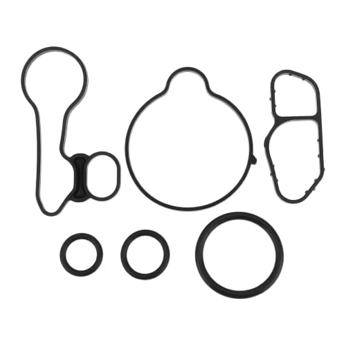 Image of YINETTECH 1 Set Oil Cooler Gasket Kit Black Replace OEM 0650041 DRM0549S Compatible with Opel 1.4T Astra J Insignia A