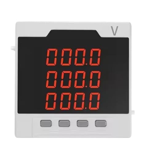 Voltmètre AC triphasé carré 96x96mm instrument numérique de mesure haute précision