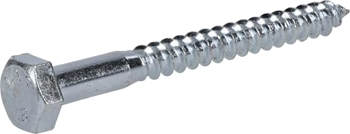Zinc Hex Lag Screw 1/4