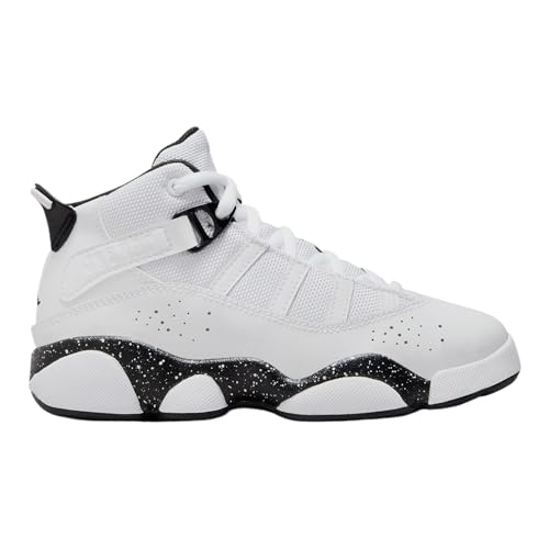 6 Rings Preschool Basketball Shoes (White/Black/White) Size 2