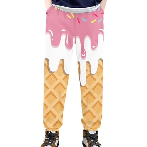 Sprowallow Boy's Pants Sweatpants with Pocket Long Sleeve Athletic Unisex Kids Pants Leggings Lightweight Jogger Trousers