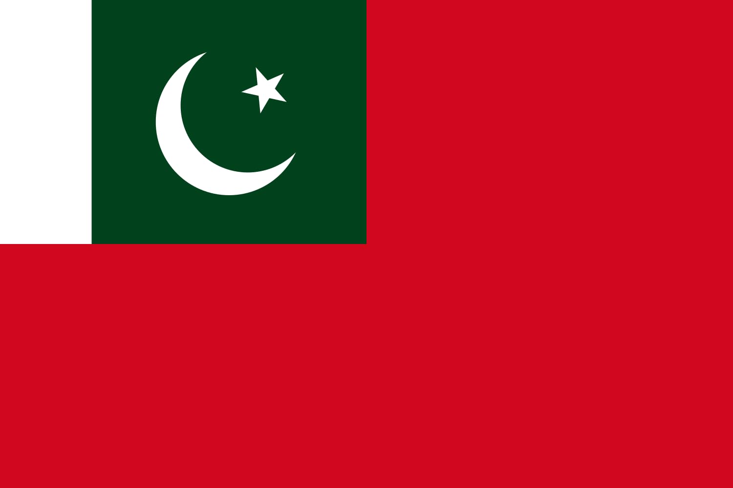 Drapeau Civil Ensign of Pakistan XL pavillon de prestige paysage finitions renforcées