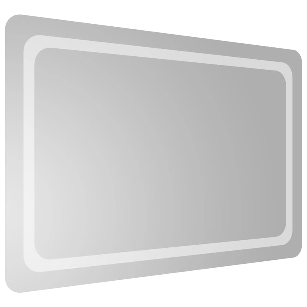 Mangloder LED Badspiegel 60 x 90 cm Glas IP65 USB Touch, rahmenlos Spiegel für Bad, Vergrößerung Beleuchtung für Rasur Schminken, Wandmontage mit Haken