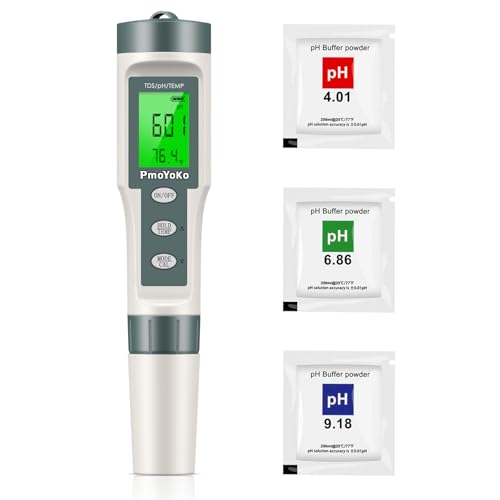 ph meter digital ph tester pen 3 ph calibration powders 001 ph accuracy pocket size lcd display for household drinking pool and aquarium