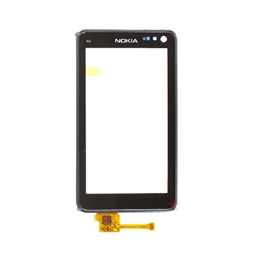 Nokia N8 N8 -00 Display Glas + Touchscreen digitizer Diplay Glas Touch Pad Screen grau - Bulk