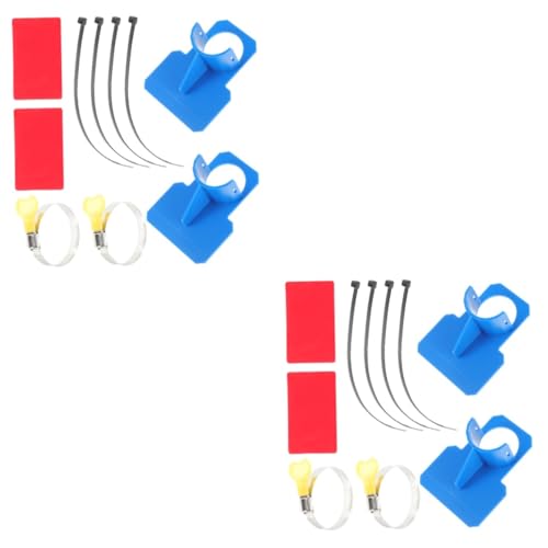 HANABASS 2 Sets Hose Brackets for Swimming Pool Pool Support Bracket Water Support Blue Plastic Hose Clamp Cable Tie Holder