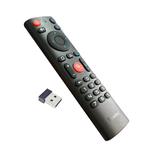 BOXPUT Air Mouse Remote Control, BT&2.4G Voice programmable Remote for Android TV Box/TV Stick/Set-top Box Replacement, Supporting Full Button Infrared Learning(BPR3S Plus)