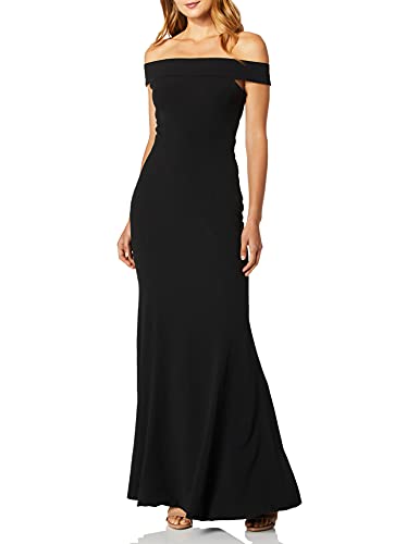 Dress the Population Women's Logan Off Shoulder Sweetheart Bodycon Long Gown Dress W Slit