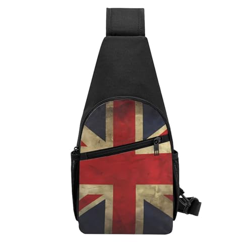 Mochila tipo Sling con bandera británica para uso diario