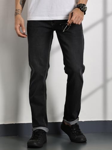 Image of Thomas Scott Men's | Solid | Brathable Fabric | Denim | Mid Rise | Casual Jeans for Men