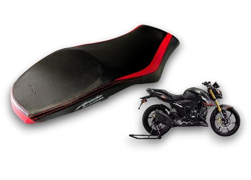 Image of Apache 4V160 RTR Bike SEAT Cover,PU Leather,Ready to FIT,Rope PROVIDEDDUAL Colour RED Black