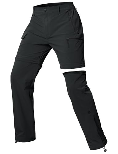 Cycorld Damen-Wanderhose-Zip-Off-Trekkinghose, Atmungsaktiv Wanderhose Damen Schnell Stretch Trekkinghose Abnehmbar Zip Off Outdoorhose Sommer Hiking Pants Funktionshose (Schwarz, M)
