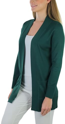 Image of ToBeInStyle Women's Long Sleeve Rib Banded Open Sweater Cardigan