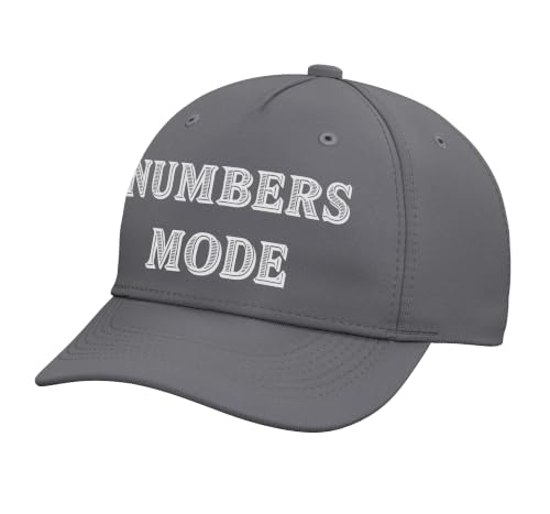 Numbers Mode Accountant Finance Professional Typography Adjustable Printed Baseball Hat, Slate Grey