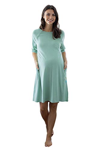 Image of Baby Be Mine Delivery/Labor/Nursing Nightgown Women's Maternity Hospital Gown/Sleepwear for Breastfeeding