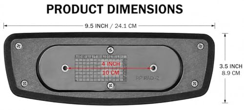 Image of CSS Office Arm Rest Replacement Adjustable Handle with Plastic Pad, Includes 4 Screws, Compatible with Rolling and Revolving Chairs Durable Spare Parts, Accessories Black Pair 2