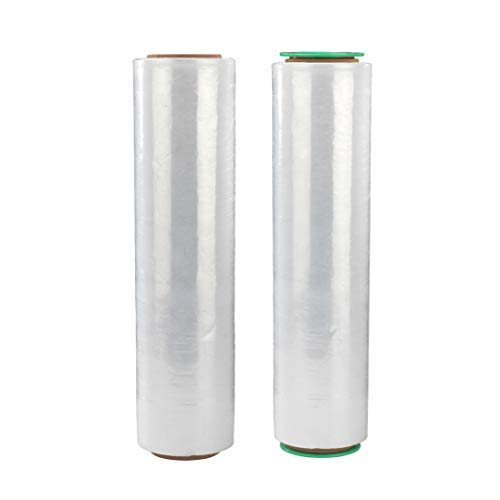 Stretch Film/Wrapping Paper Thickness, Stretch wrap with Tension Control Handle, Stretch Wrap Industrial Strength, Durable, Extra Thick, Heavy Duty Shrink Film (2 Packs)