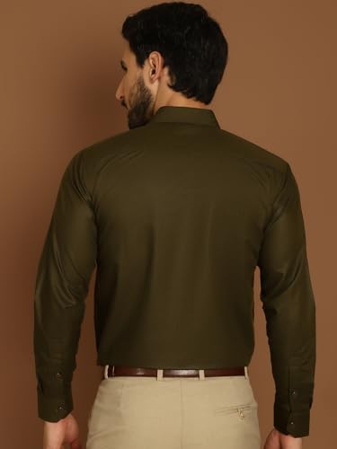 Image of Indian Needle Men's Solid Regular Fit Shirt