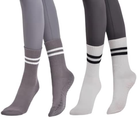 LucFoxsy Grip Socks Soccer Hospital Socks Slipper Socks Yoga Socks with Grips for Women Non Slip Socks Womens Sticky Socks Pilates Socks with Grips for Women Crew Socks Trampoline socks