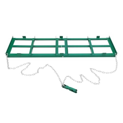Garvee Drag Harrow Driveway Grader & Lawn Leveling Rake 8 FT, Driveway Drag for Gravel with 6 FT Chain, Tow Behind Lawn Rake for ATV, UTV, Tractor, Mower, Power Rake for Gravel, Sand, Soil, Hay